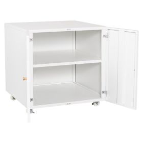 Metal Printer Stand With Storage Small Space Mobile Printer Table With Door Adjustable Shelf Home Office Filing Cabinet On Wheels