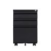 3 Drawer Mobile Locking File Cabinet, Rolling Filing Cabinet for Letter/A4 Size With 5 Wheels