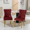 Nikki Collection Modern, High-end Tufted Solid Wood Contemporary Velvet Upholstered Dining Chair