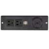 FCH 115* 55*74cm Black PB Wood 15mm Portable 1pc Door with 3pcs Drawers Computer Desk