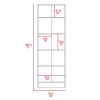 Buxton Rectangle 2-Door Storage Tall Cabinet Carbon Espresso and Black Wengue