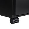 3 Drawer Mobile Locking File Cabinet, Rolling Filing Cabinet for Letter/A4 Size With 5 Wheels
