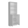 Bookcase Dual-Door Benzoni, Office, White