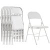 4pcs Elegant Foldable Iron & PVC Chairs for Convention & Exhibition White