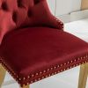 Nikki Collection Modern, High-end Tufted Solid Wood Contemporary Velvet Upholstered Dining Chair