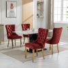 Nikki Collection Modern, High-end Tufted Solid Wood Contemporary Velvet Upholstered Dining Chair