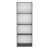 Bookcase Benzoni, Office, Matt Gray / White