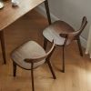 Dining chair wooden FAS grade oak natural wood made in North America