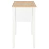 Writing Desk White 43.1"x17.7"x30.5" Wood