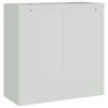 Office Cabinet with 2 Doors Gray 35.4' Steel