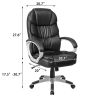 High Back Executive Chair PU Leather Business Manager's Office Chair Adjustable Ergonomic Swivel Desk Chair