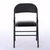 6pcs Elegant Foldable Iron & PVC Chairs for Convention & Exhibition Black