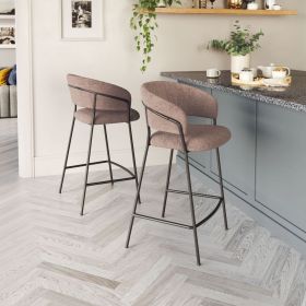 Josephine Counter Stool Cream (Color: BROWN)