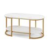 Living Room Coffee Table with Open Storage Shelf