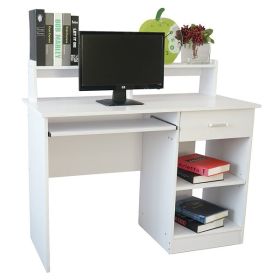 General Style Modern E1 15MM Chipboard Computer Desk White (Color: as picture)