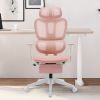 Multi-functional Ergonomic Mesh Office Chair with Adjustable Armrest,Footrest,Lumbar Support, 360°  Silent Wheels,Headrest for Home & Office